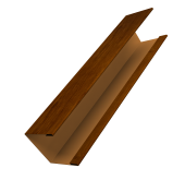 Крышка жалюзи Milan Slim 0,45 Print Premium Golden Wood Intense FTC (2,5м) Центр Кровли