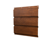 Софит металлический центральная перфорация 0,45 Print-Double Elite с пленкой Golden Wood Центр Кровли