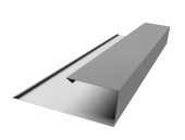 Планка торцевая страховочная 0,45 PE с пленкой RAL 9006 бело-алюминиевый (3м) Центр Кровли