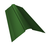Планка конька фигурного 150x150 0,45 PE с пленкой RAL 6002 лиственно-зеленый (2м) Центр Кровли