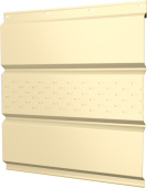 Софит металлический Классик v02 Grand Line центральная перфорация 0,5 Satin с пленкой RAL 1015 светлая слоновая кость Центр Кровли
