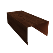 Крышка для забора из сайдинга ЭкоБрус 0,45 Print Premium Cherry Wood Fresh TwinColor (2,5м) Центр Кровли