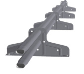 Снегозадержатель Стандарт Т4 d 40х20 RAL 7004 (3м) оцинкованный Центр Кровли