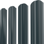 Штакетник Twin XL фигурный Grand Line 0,5 Drap TX RAL 7016 антрацитово-серый Центр Кровли