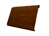 Софит Вертикаль 0,2 Grand Line gofr 0,45 Print-Double Premium с пленкой Golden Wood Intense F Центр Кровли