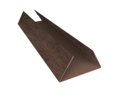 Планка стыковочная составная нижняя 0,45 Print Elite Antique Wood TwinColor (3м) Центр Кровли
