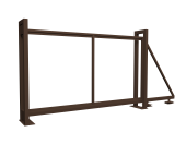 Ворота откатные Colority Zinc 2,03x3,5 RAL 8017 Центр Кровли