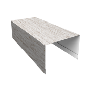Крышка для забора из сайдинга ЭкоБрус 0,45 Print Elite Snow Wood TwinColor (2,5м) Центр Кровли