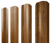 Штакетник М-образный А фигурный 0,45 Print-Double Elite Golden Wood Центр Кровли