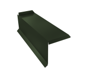 Планка торцевая сегментная 20мм Левая 0,5 Satin Matt TX RAL 6020 хромовая зелень Центр Кровли