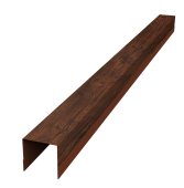 Планка вертикальная обратная для забора жалюзи Palermo 0,45 Print Premium Cherry Wood Dark FTC (3м) Центр Кровли