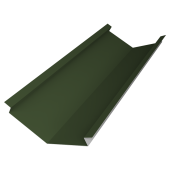 Планка ендовы нижней для композитной черепицы 140х140 0,5 Satin Matt TX RAL 6020 хромовая зелень (3м) Центр Кровли