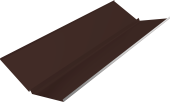Планка ендовы нижней с компенсатором Grand Line 0,5 Drap RAL 8017 шоколад (2м) Центр Кровли