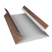 Планка угла внутреннего составная верхняя 0,45 Print Premium Almond Wood Fresh (3м) Центр Кровли