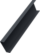 Декоративная накладка на столб универсальная 62х55 для забора жалюзи Grand Line 0,45 Drap СТ двухсторонний RAL 7024 мокрый асфальт (2м) Центр Кровли