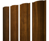 Штакетник Круглый с прямым резом 0,45 Print Elite Golden Wood TwinColor Центр Кровли