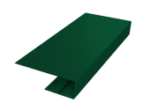 J-Профиль 12мм 0,45 PE-Double с пленкой RAL 6005 зеленый мох (3м) Центр Кровли