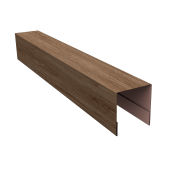 Планка боковая для забора из сайдинга (Блок-хаус new) 0,45 Print Elite White Wood TwinColor (2,5м) Центр Кровли