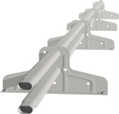 Снегозадержатель трубчатый Premium М4 45х25 RAL 9016 (3м) оцинкованный Центр Кровли