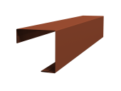 Угол внешний простой фальц 0,5 Velur X RAL 8004 терракота (3м) Центр Кровли
