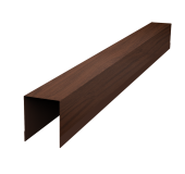 Планка опорная составная внутренняя для забора жалюзи Palermo 0,45 Print Elite Choco Wood TwinColor (3м) Центр Кровли