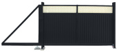 Ворота откатные Estet Plus 2,4х3,5 RAL 7024/1014 Центр Кровли