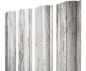 Штакетник Круглый с прямым резом 0,45 Print Elite Snow Wood TwinColor Центр Кровли