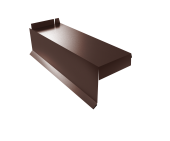 Планка торцевая сегментная Квадро профи Левая стартовая 0,5 Satin Matt RAL 8017 шоколад Центр Кровли