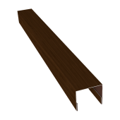 Планка П-образная заборная 24 0,45 Print Elite Choco Wood TwinColor (2,5м) Центр Кровли