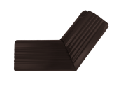 Колено трубы гофрированное боковое правое Vortex Lite 76х102мм Matt RR 32 темно-коричневый Центр Кровли