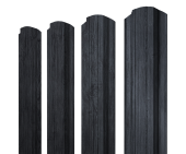 Штакетник Прямоугольный фигурный 0,45 Print Premium Grey Wood TwinColor Центр Кровли