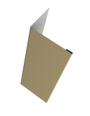 Нащельник (для калиток и ворот) 25х35 жалюзи Milan, Tokyo, Palermo 0,45 PE RAL 1014 слоновая кость (L2,0) Центр Кровли