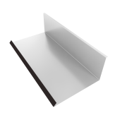 Планка примыкания нижняя к трубе 130х240 0,45 Drap RAL 9005 черный (3м) Центр Кровли