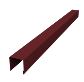 Планка вертикальная лицевая для забора жалюзи Palermo 0,45 PE-Double RAL 3005 красное вино (2,5м) Центр Кровли