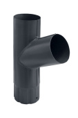 Тройник трубы New, 90 мм Мatt RAL 7024 Центр Кровли
