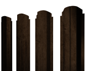 Штакетник П-образный А фигурный 0,45 Print Premium Antique Wood TwinColor Центр Кровли