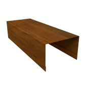 Крышка для забора из сайдинга (Квадро брус, Вертикаль) 0,45 Print-Double Elite Golden Wood (2,54м) Центр Кровли