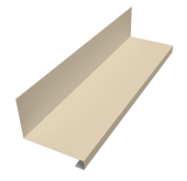 Планка примыкание нижнее к трубе для Кликфальц Pro 0,45 PE с пленкой RAL 1015 светлая слоновая кость (3м) Центр Кровли