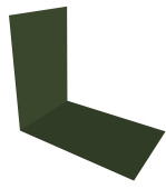 Планка снегозадержания усиливающая 0,5 Satin Matt TX RAL 6020 хромовая зелень (3м) Центр Кровли