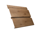 Софит металлический Квадро Брус с перфорацией 0,45 Print Premium с пленкой Pine Wood Fresh Центр Кровли