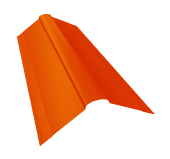 Планка конька фигурного 150x150 0,45 PE с пленкой RAL 2004 оранжевый (2м) Центр Кровли