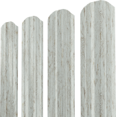 картинка Штакетник Twin XL фигурный Grand Line 0,45 Print Elite Snow Wood TwinColor Центр Кровли Штакетник Twin XL фигурный Grand Line 0,45 Print Elite Snow Wood TwinColor Центр Кровли