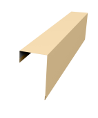 Планка торцевая фасадная фальц 65мм 0,45 PE с пленкой RAL 1014 слоновая кость (3м) Центр Кровли