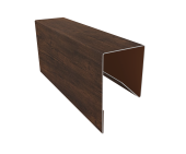 Планка П-образная заборная 17 0,45 Print Premium Cherry Wood Dark FTC (2,5м) Центр Кровли