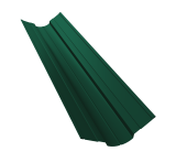 Планка ендовы верхней фигурной 70x70 0,45 Drap TR RAL 6005 зеленый мох (3м) Центр Кровли