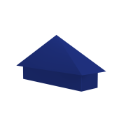 Колпак на полустолб для С8,С10 0,45 PE с пленкой RAL 5002 ультрамариново-синий Центр Кровли