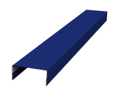 Ламель лицевая 125 забора жалюзи Texas стартовая/финишная для калиток и ворот 0,45 PE с пленкой RAL 5002 ультрамариново-синий Центр Кровли