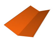 Планка ендовы нижней 300х300 0,45 PE с пленкой RAL 2004 оранжевый (2м) Центр Кровли