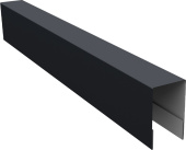 Планка боковая для забора из сайдинга Квадро Брус, Корабельная Доска, ЭкоБрус новый Grand Line 0,5 Полидэкстер RAL 7024 мокрый асфальт (3м) Центр Кровли