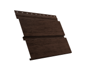 Софит металлический Квадро Брус с перфорацией 0,45 Print-Double Premium с пленкой Antique Wood Центр Кровли